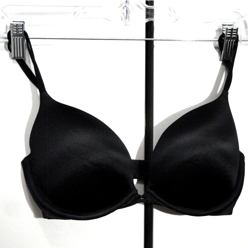 Victoria's Secret Black Bra Very Sexy Push Up with Small Bling Size 32D